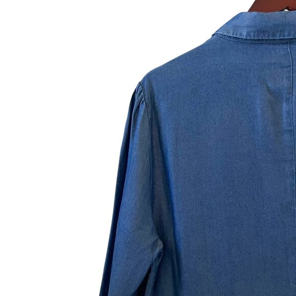 Chadwicks New Chambray Button Front Shirt Maxi Dress Size 16 - Picture 9 of 13